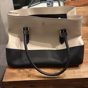 Kate Spade cove street color lock Black and White Tote large